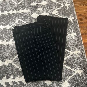 Express Black Pinstripe Trousers